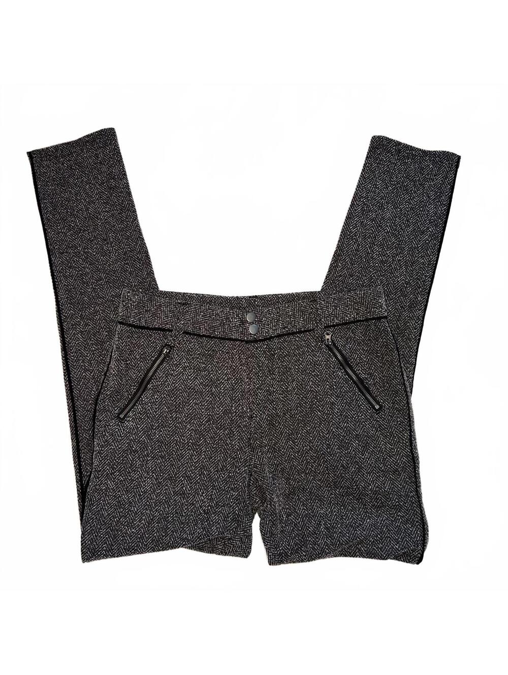 FP Tweed Slacks pants black gray with pockets size small Tall